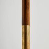 Teak and brass floor lamp