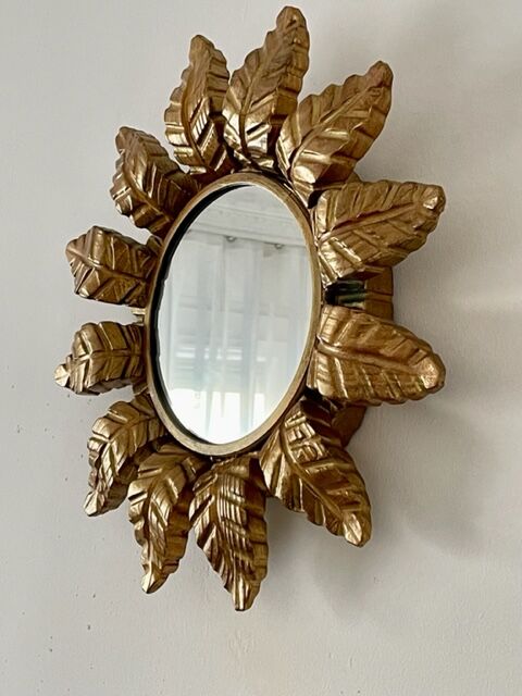 Sun mirror in gilded wood 1960