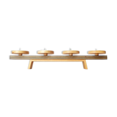 Mid-century wooden candlestick, 1960s