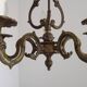 Elegant French Antique Bronze 5 Light 3 Sided Cage Style Chandelier