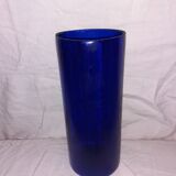 Blue glass vase