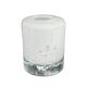 Bougeoir en verre moulé bullé blanc