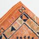 Navy Blue & Orange Vintage Runner Rug, 79x395Cm