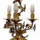 Vintage Florentine lamp Rivolta Paralumi Milano in gold and silver metal