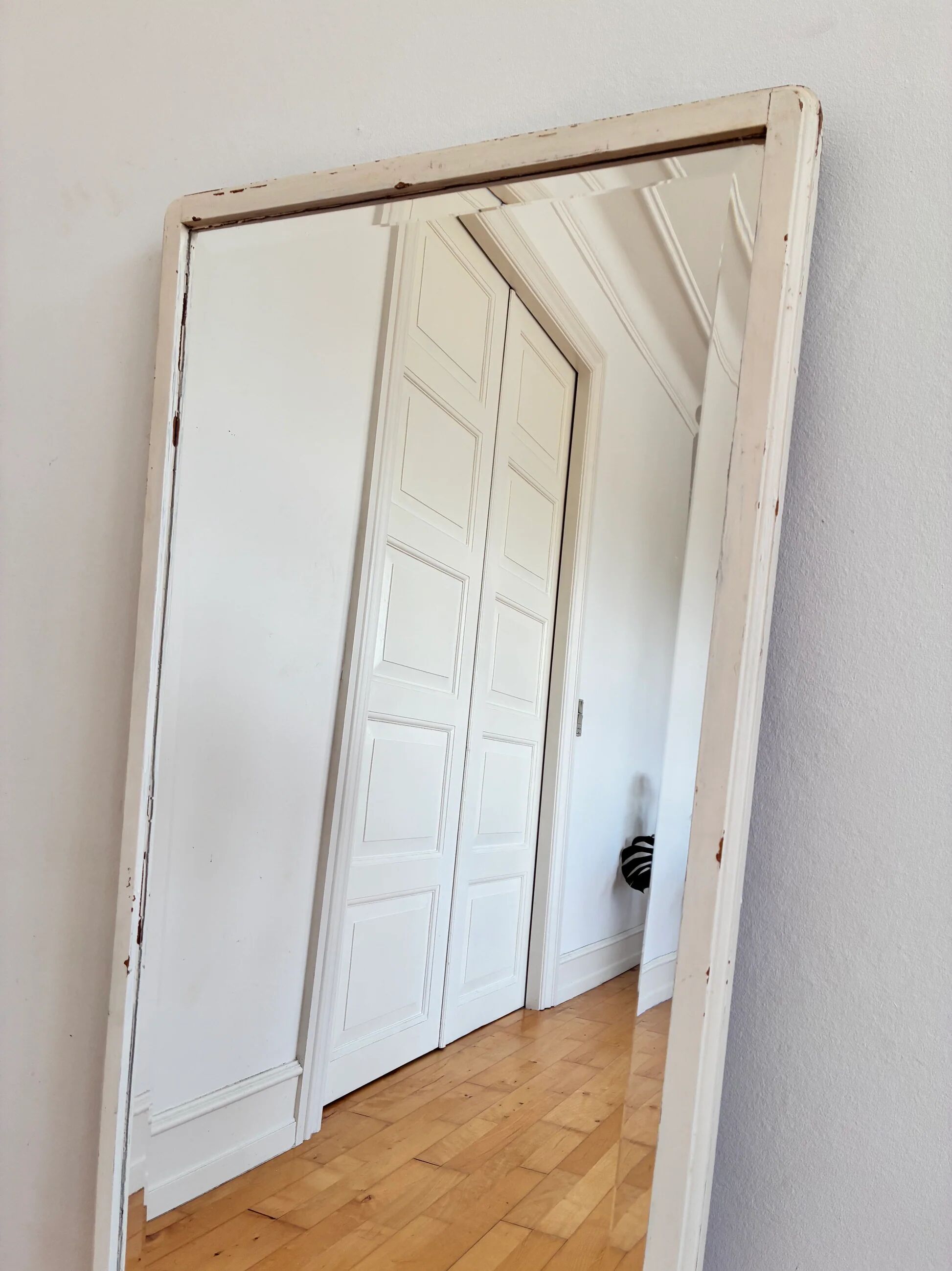 Large antique European full-length floor mirror, early 20th century
