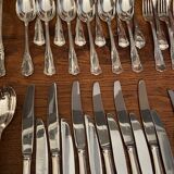 Cutlery 168 pieces silver metal Saint Médard Louis XV style
