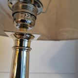 Silver metal lamp signed Plasait goldsmith