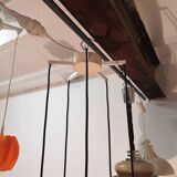 Suspension 5 glass balls from the 60s