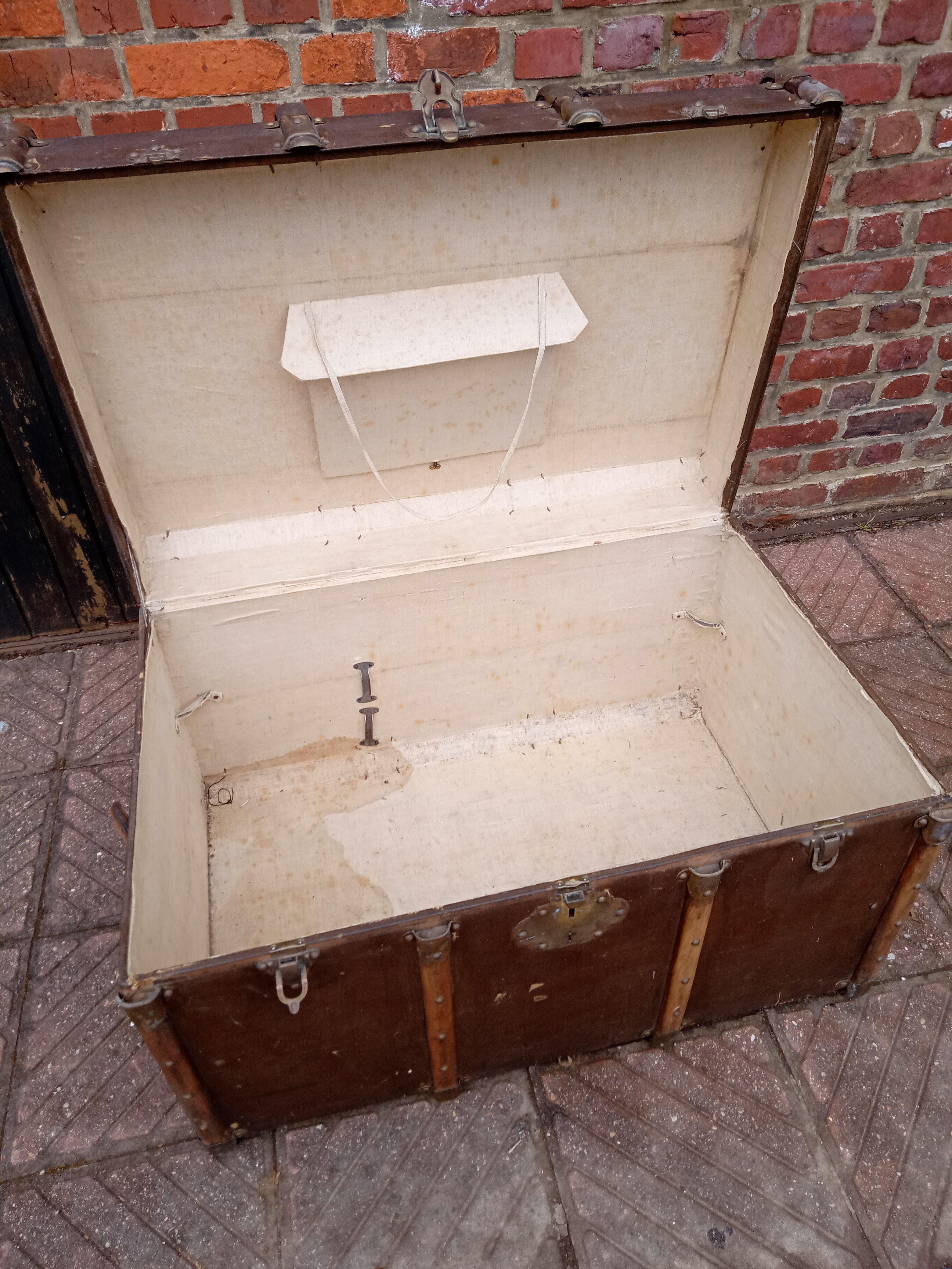 Old travel trunk