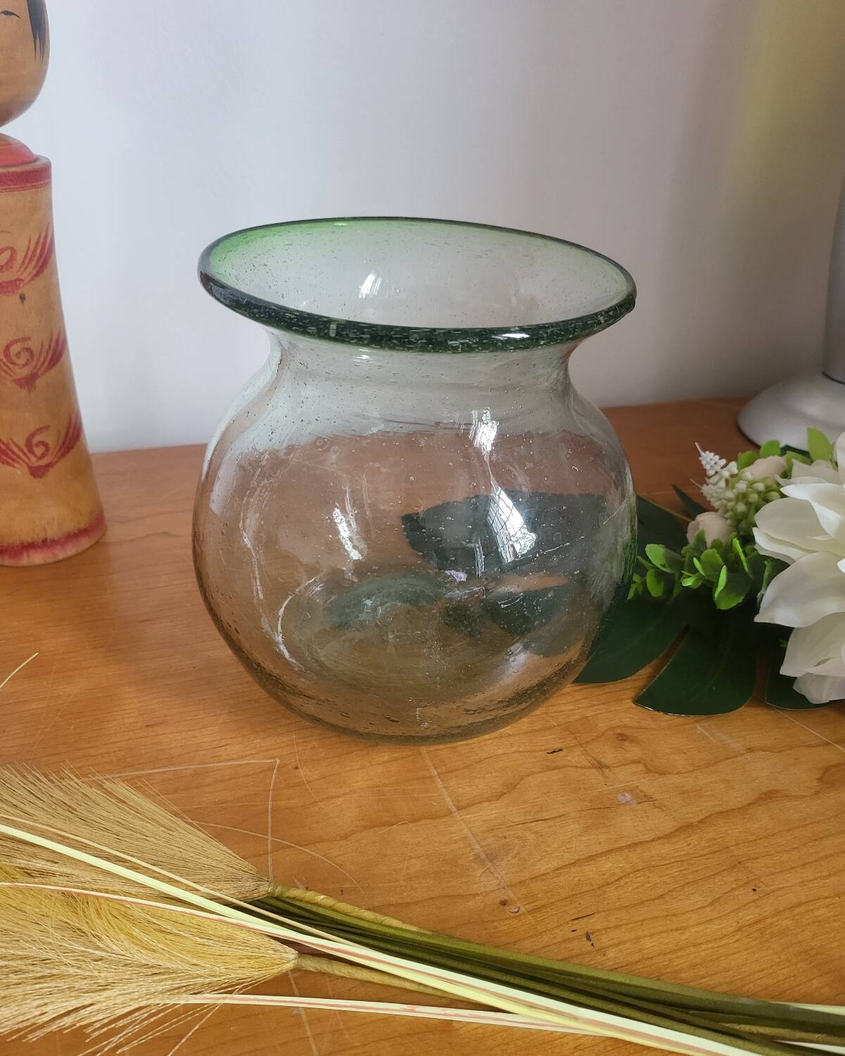 Blown Glass Ball Vase