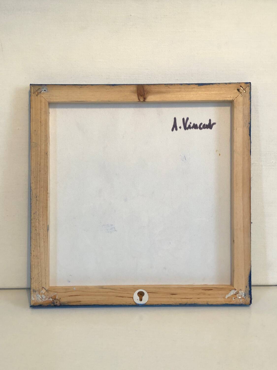 Abstract Blue Oil Painting