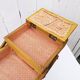 Old wooden folding sewing box