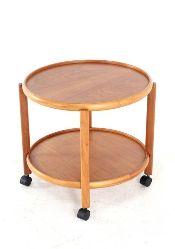 Danish Trolley with Removable Tray - teak