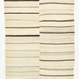 5x7 Kilim Beige & Cream Striped Kilim Rug, 161x211Cm