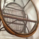Table basse rotin vintage forme ovale