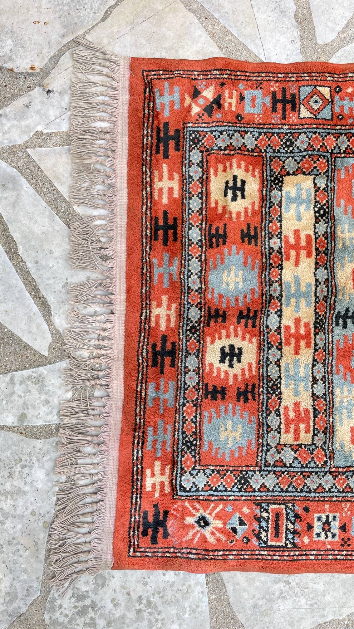 Vintage silk and cotton carpets