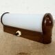 Industrial Brown Bakelite Wall Light with Milk Glass, 1950s