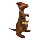 Dimitri Omersa leather magazine pouch kangaroo, Almazán, Spain, 1970 (Stamped)