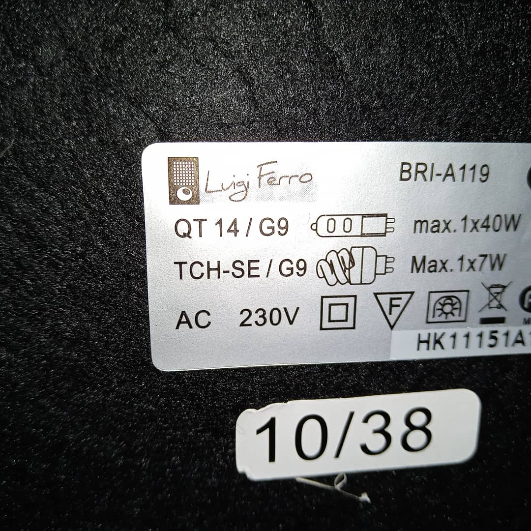 "Luigi Ferro" gold brass lamp