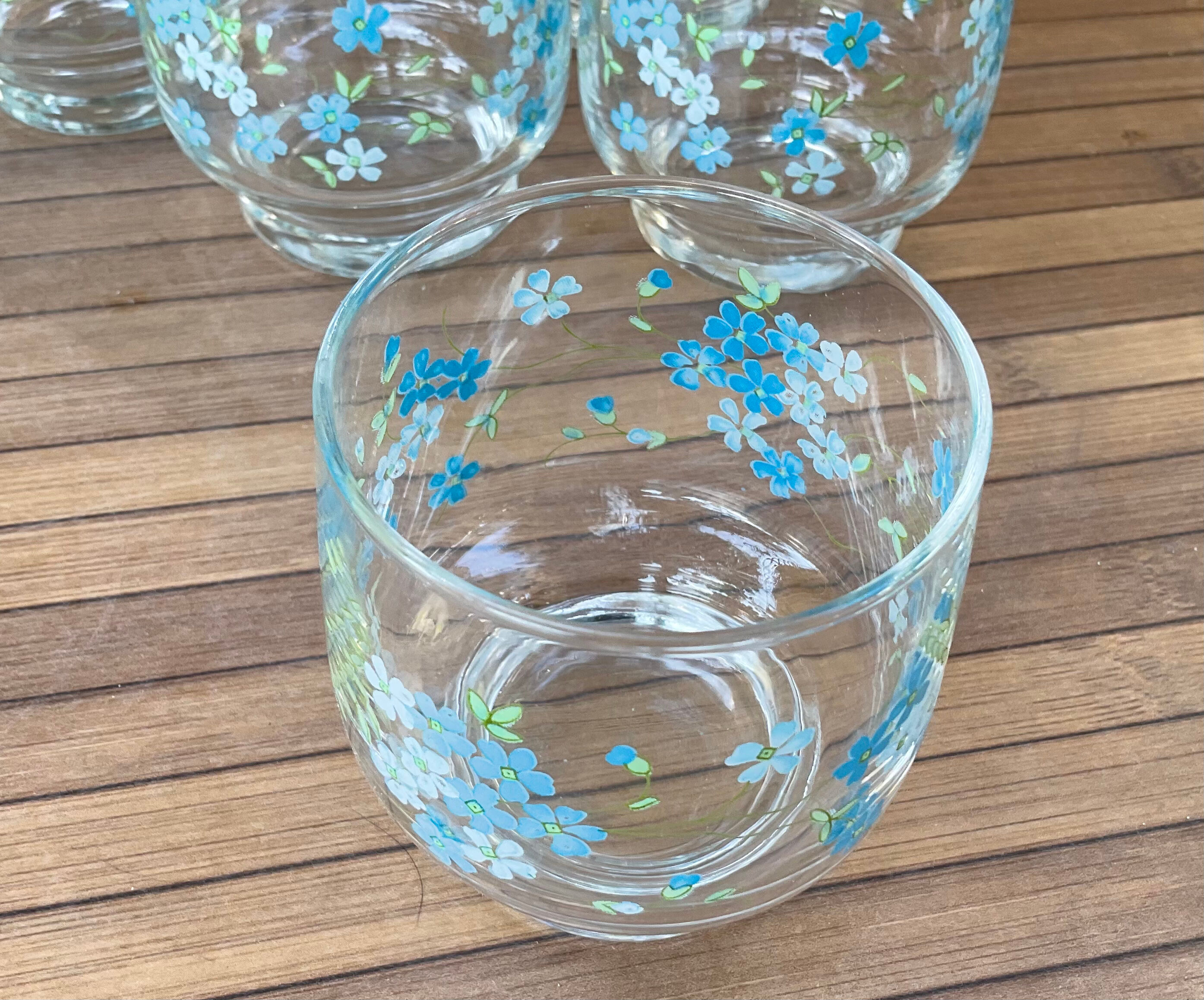 10 vintage glasses model forget-me-not