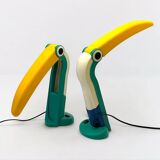 Paire de lampes Toucan par HT Huang en jaune et vert