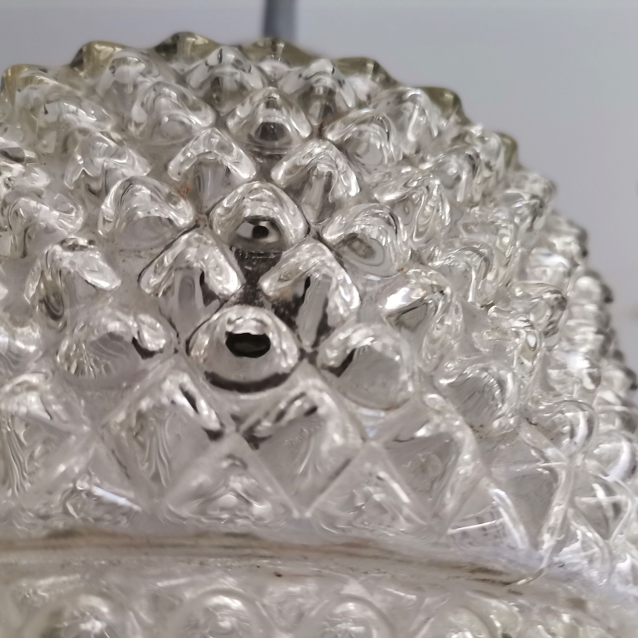 Suspension en verre du milieu du siècle années 1960
