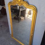 Miroir Louis XV bois doré ep XIX em - 144 cm