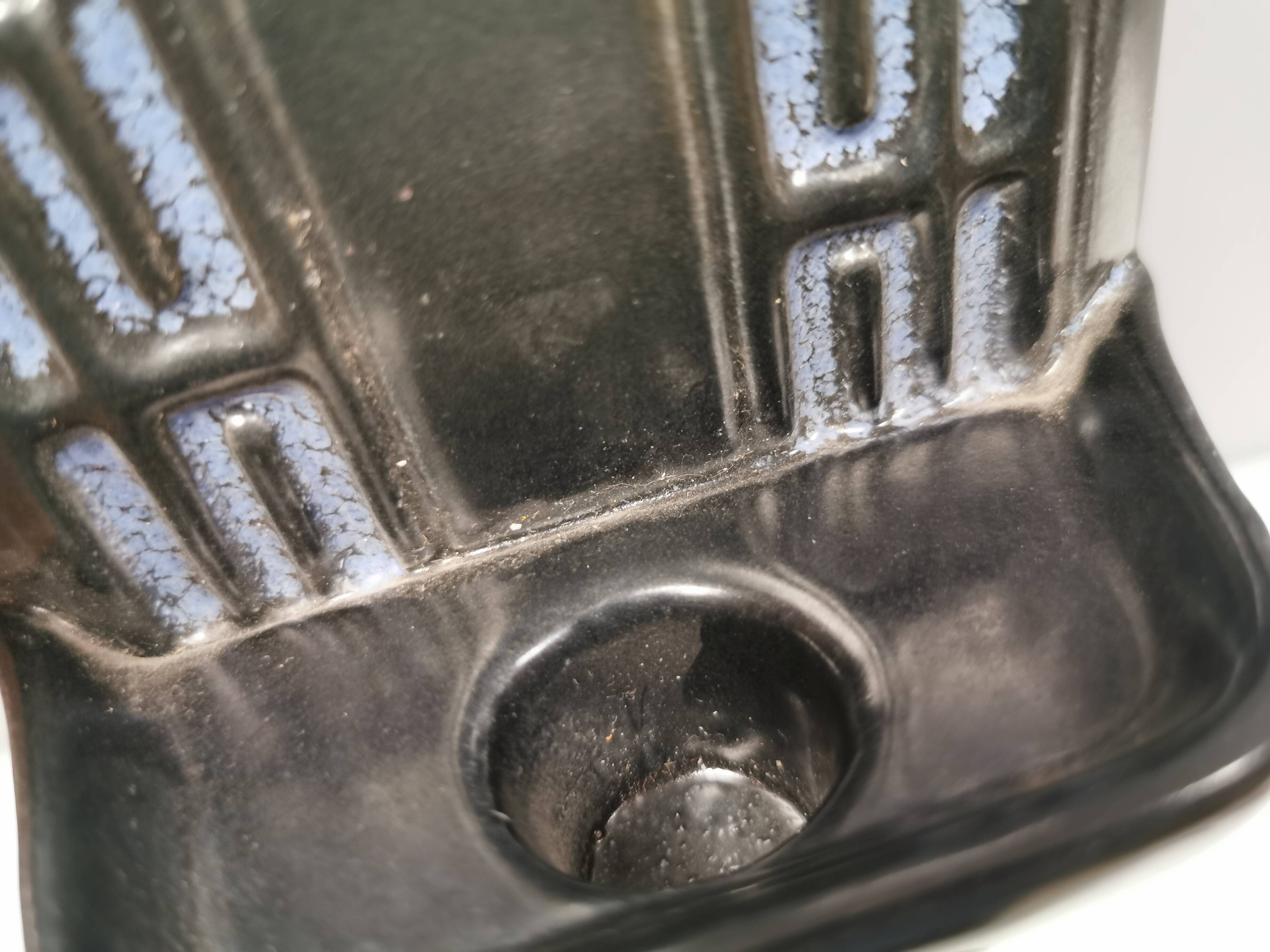 Two wall-mounted candlesticks by Danish Frank Ceramics 1970s.