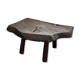 Coffee table in solid wood with organic shape