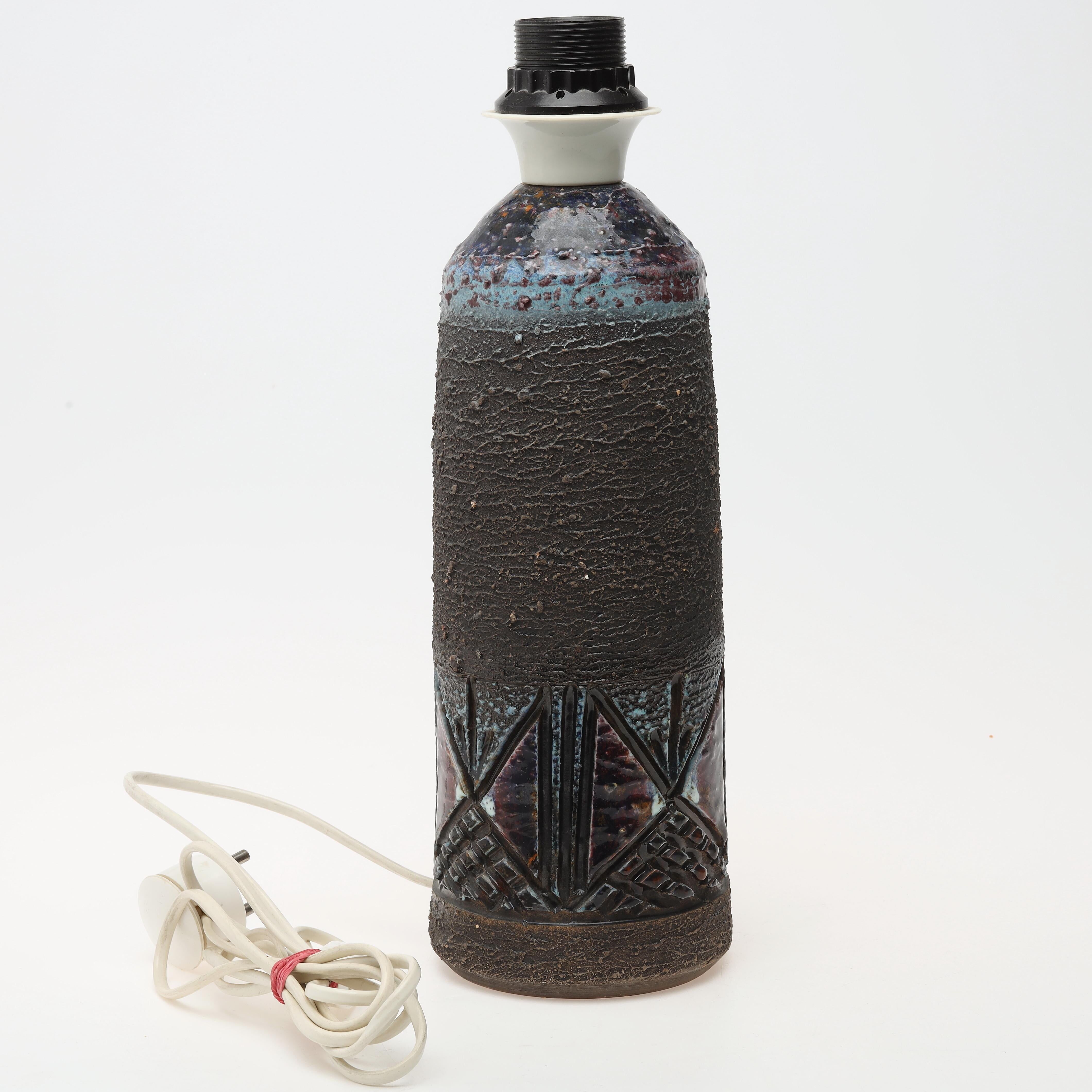 Table lamp from the Tiglmans workshop, ceramic, Sweden 1960, signed.