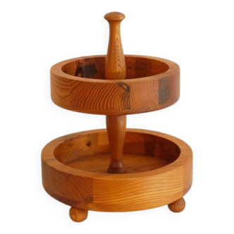 Plateau vintage scandinave en bois 1960