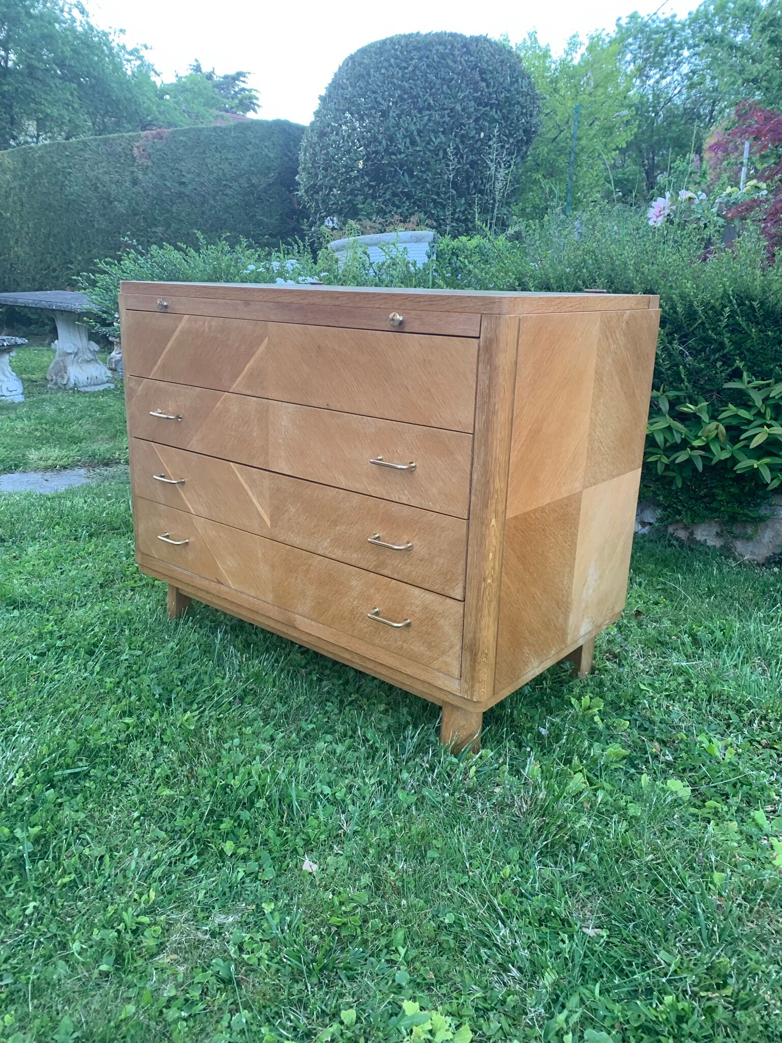 Dresser / dressing table vintage light wood 60s
