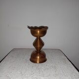 Candle holder pick copper candle brutalist folk art