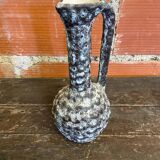 Old pitcher annette roux fat lava ceramics grey & bubbles