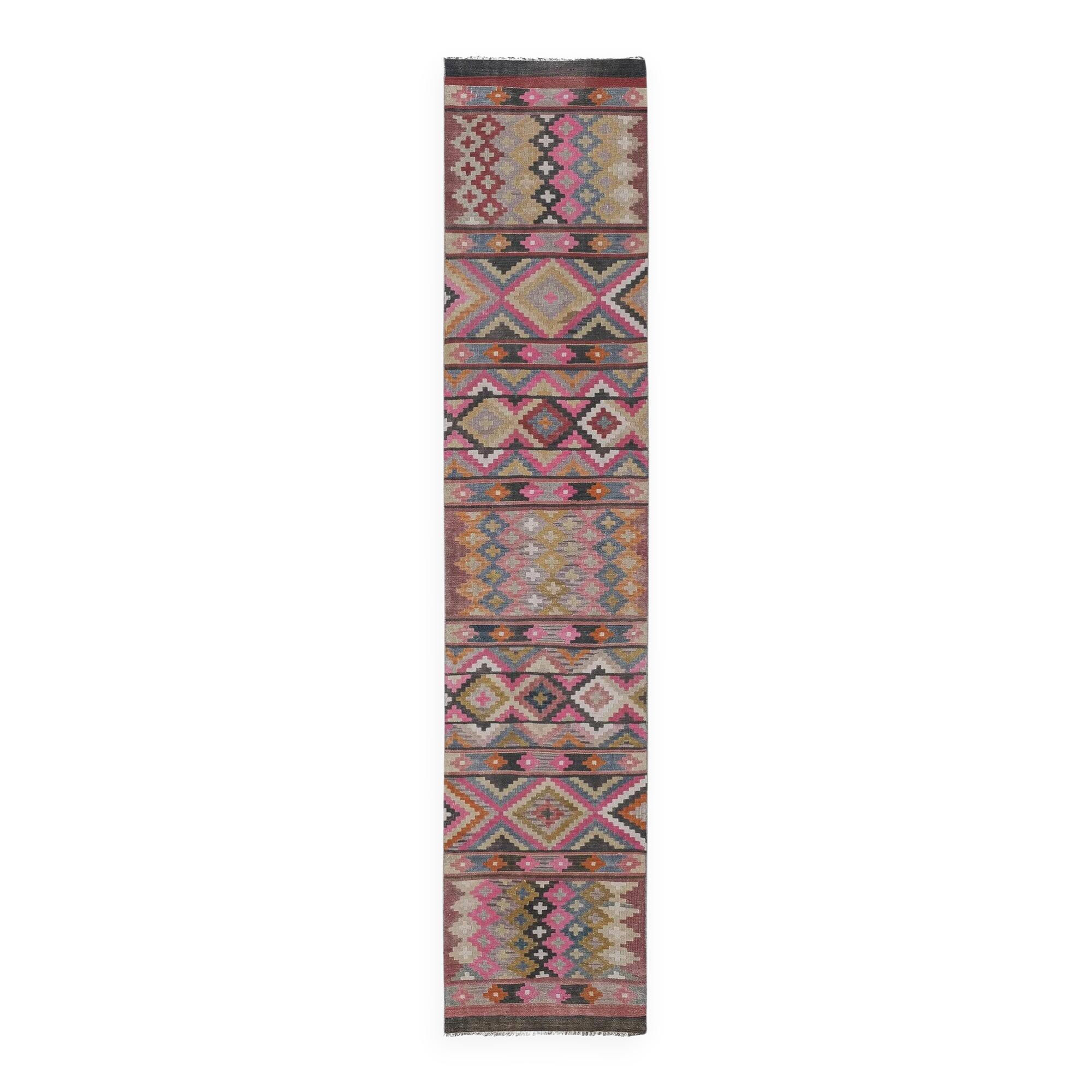 Tapis de couloir turc vintage 76x372 cm