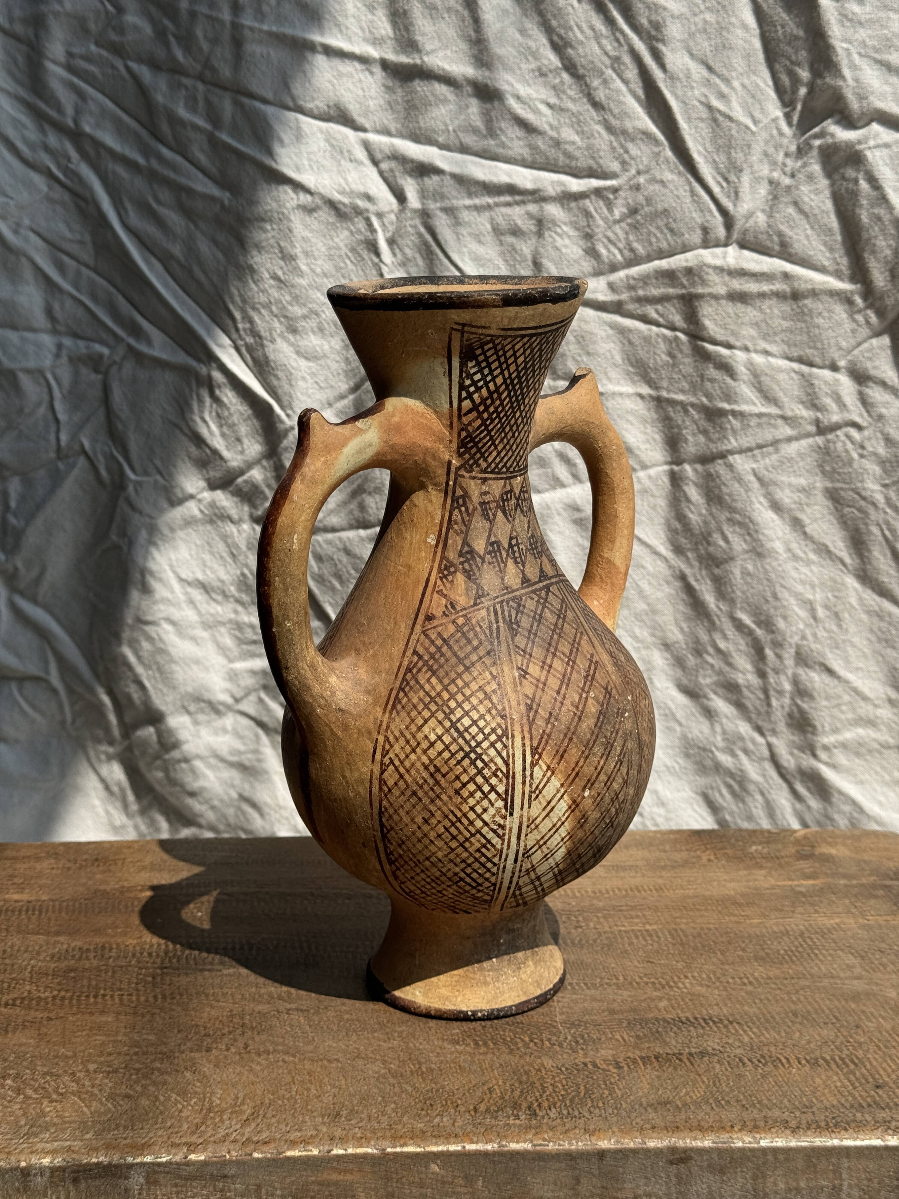 Decorative vase in the shape of an antique style amphora H27
