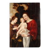 Ancient painting "The Mystic Marriage of Saint Catherine" 16th century