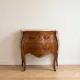 Louis XV style jump commode in marquetry and marble