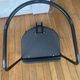 Armchair in black aluminum and leather by Effezeta, 1970