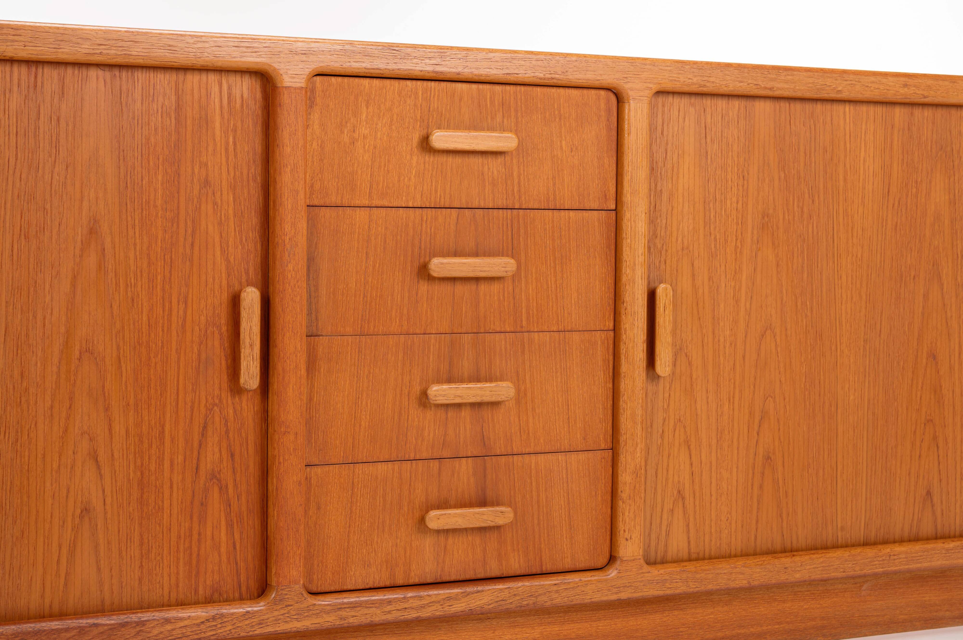 Tambour door sideboard by Johannes Andersen for C.F.C. Silkeborg, Denmark