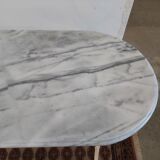 Marble and cast iron bistro table