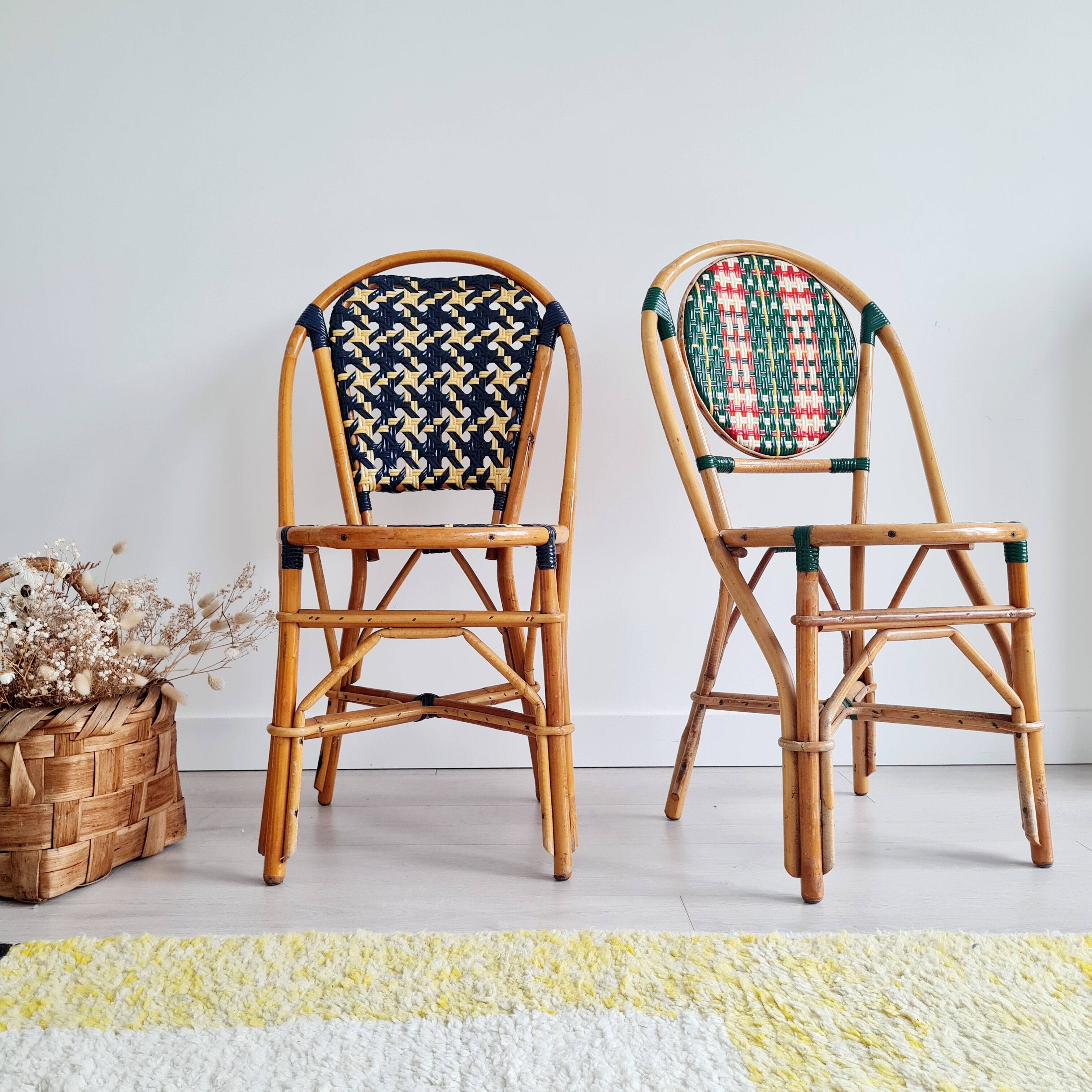 Rattan bistro chairs