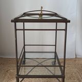 Vintage metal and glass server