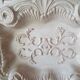Dish patinated off-white