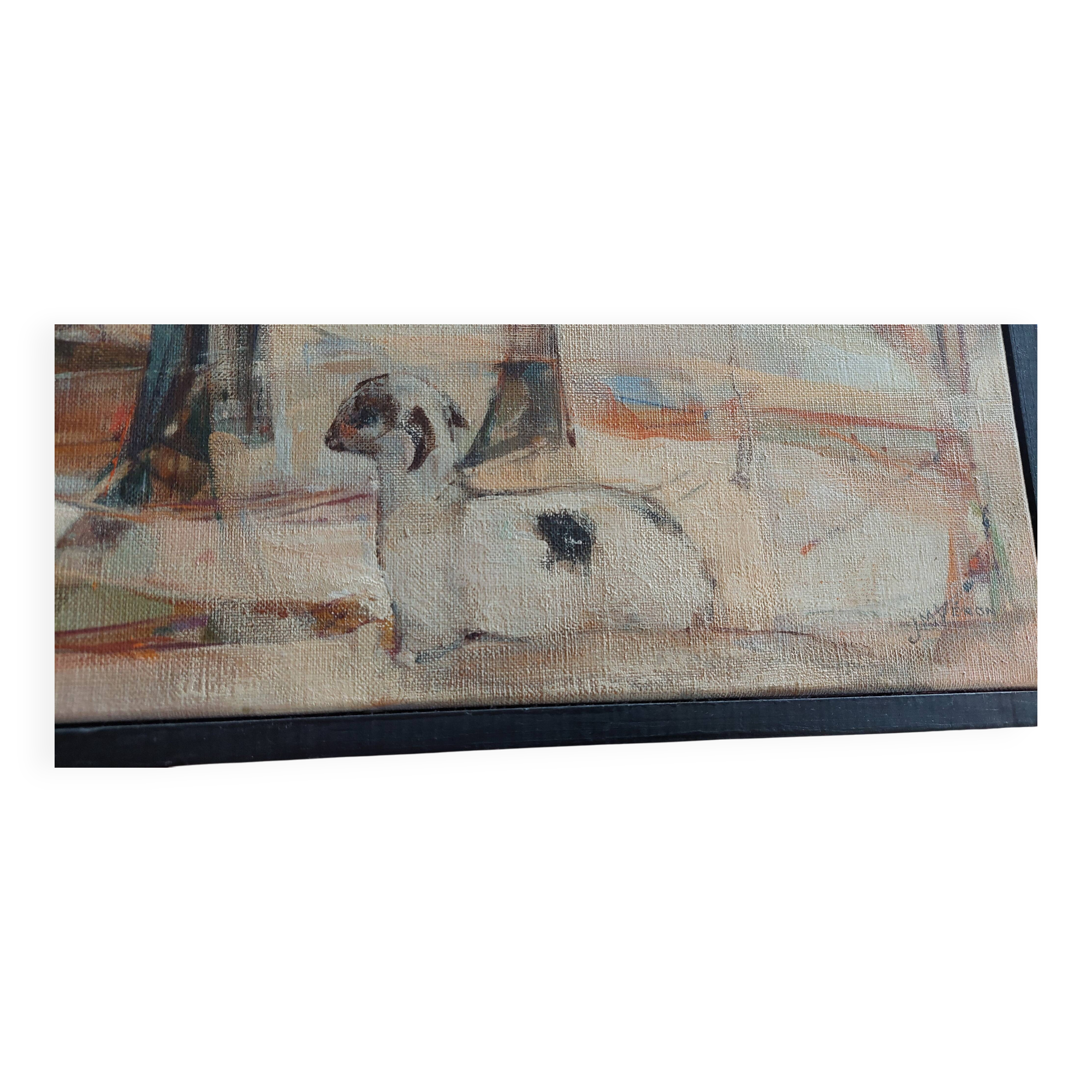 Painting on canvas by Jeanne-Marie VÉRON