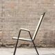 Wrought iron armchair, brass & scoubidou, France 1950s