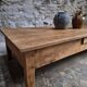Table basse ancienne en chêne français – Table XXL de ferme du XIXe siècle