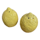 Duo salières et poivrier en barbotine citron