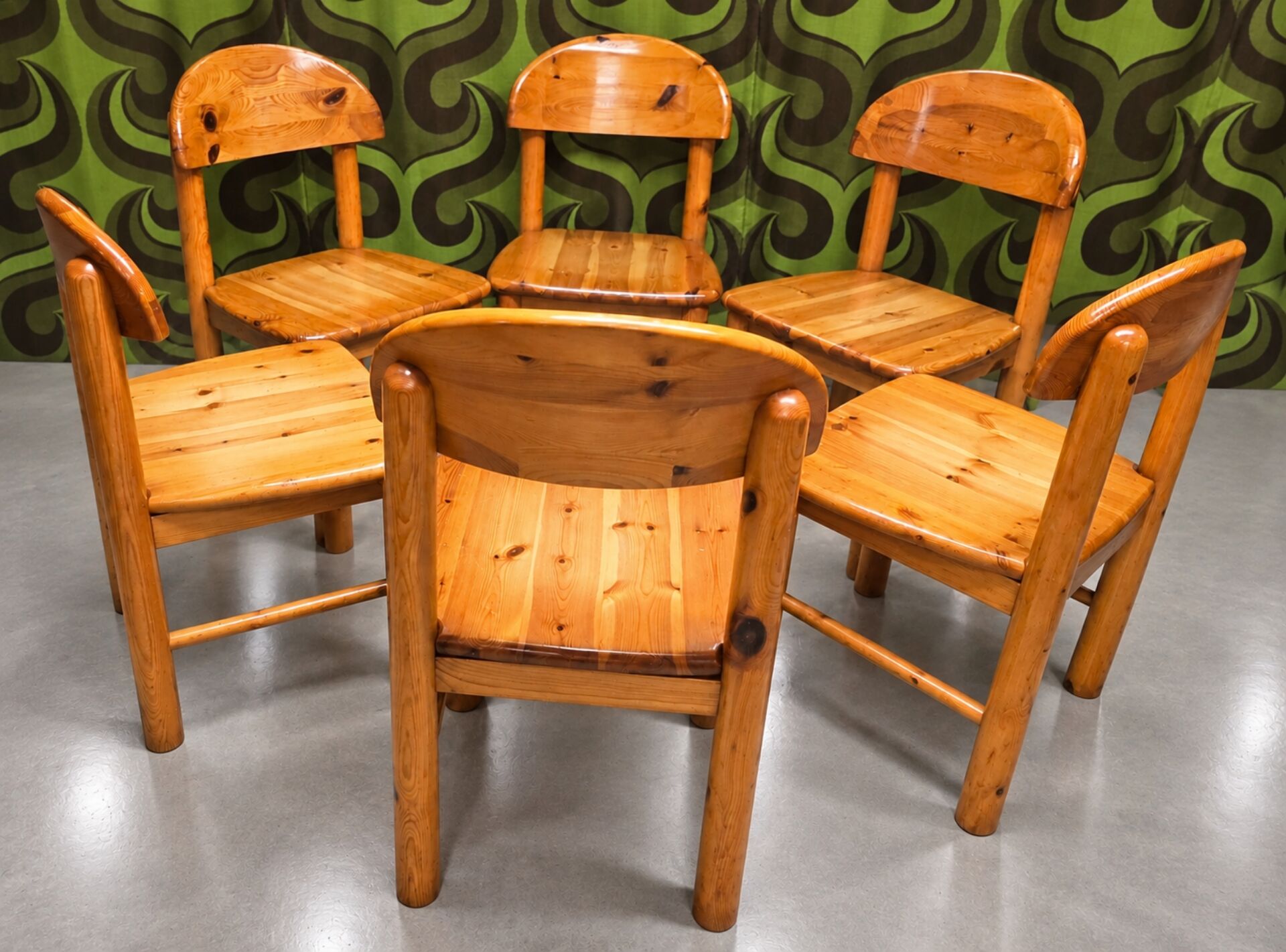 Lot de 6 chaises vintage RAINER DAUMILLER 70"