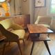 Table vintage à double plateau